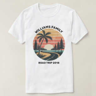 Camiseta de puesta de sol de verano de palmera de