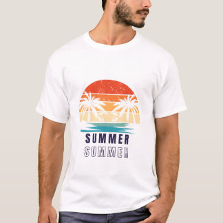 Camiseta de puesta de sol de verano – Trópico de v