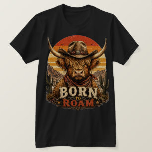 Camiseta de puesta de sol del desierto con vaquero