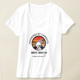 Camiseta de puesta de sol retro de conejo lindo ab