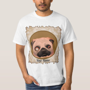 Camiseta de pug de bola ocho