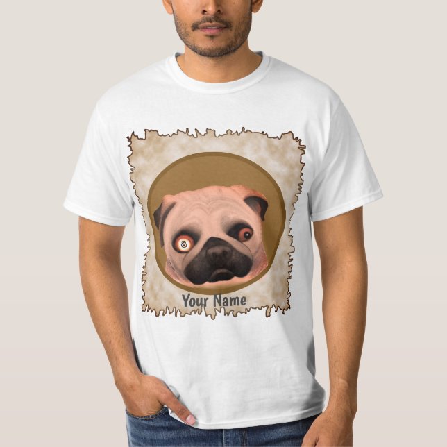 Camiseta de pug de bola ocho (Anverso)