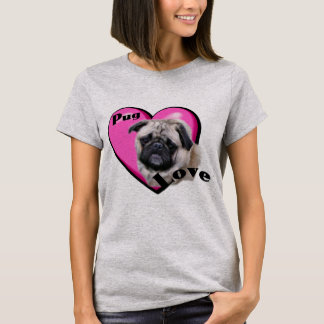 Camiseta de Pug Love Día de San Valentín