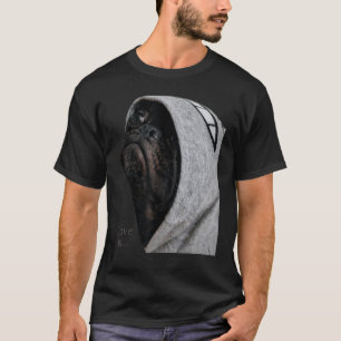 Camiseta de pug negro para mujeres y hombres, vida