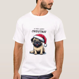CAMISETA DE PUG PARA NAVIDADES