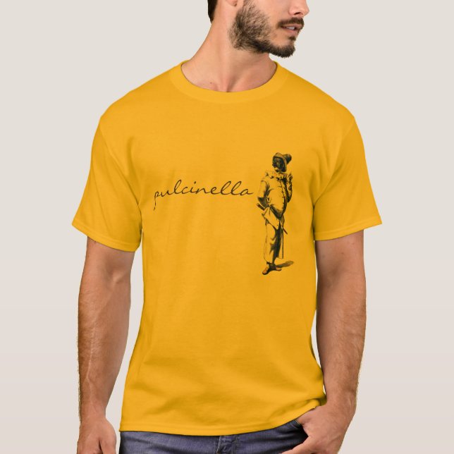 Camiseta de Pulcinella del dell'Arte de Commedia (Anverso)