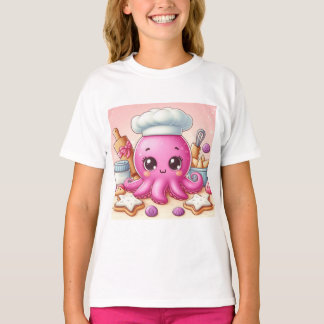 Camiseta de pulpo de repostería linda