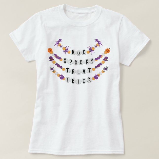 Camiseta de pulsera de amistad, Halloween para muj (Diseño del anverso)