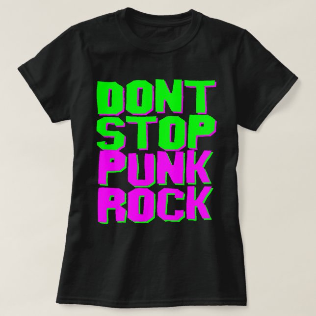 CAMISETA DE PUNK ROCK NO PARA (Diseño del anverso)