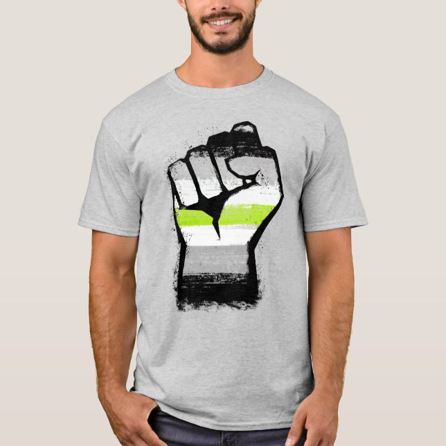 Camiseta de puño Orgullo Agender (Anverso)
