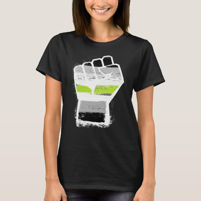 Camiseta de puño orgullo Agender (Anverso)