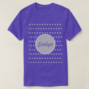 Camiseta de Punto de Polka personalizada (Lavanda 