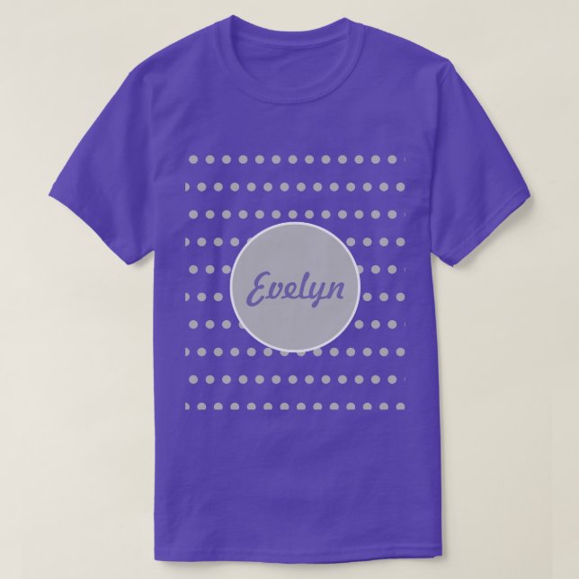 Camiseta de Punto de Polka personalizada (Lavanda  (Diseño del anverso)