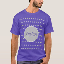 Camiseta de Punto de Polka personalizada (Lavanda 