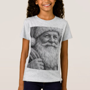 Camiseta de punto fino para niñas Santa