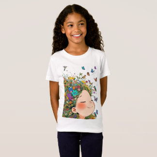 Camiseta de punto fino para niñas seguras