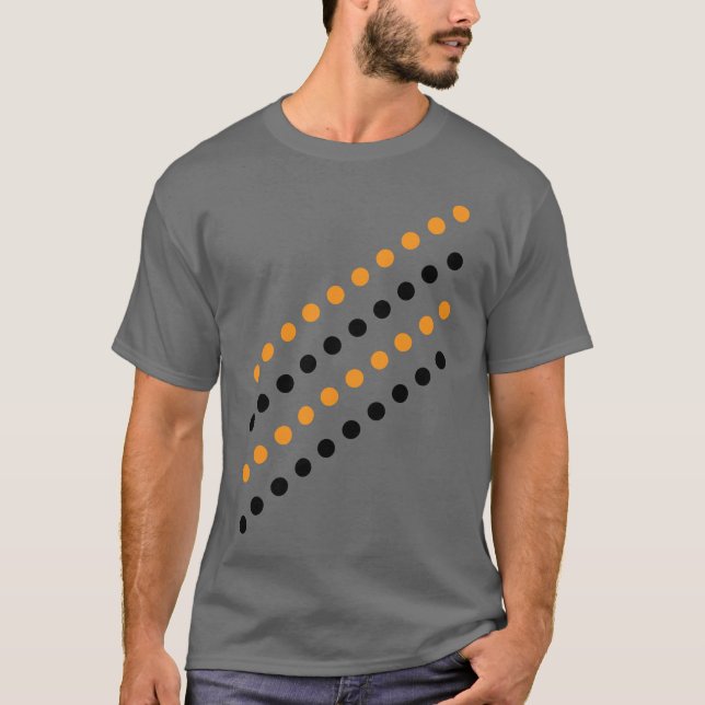 Camiseta de punto polka masculina única - gris osc (Anverso)