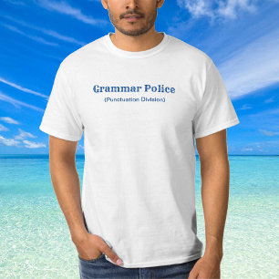 Camiseta De Puntuación Policial Gramática