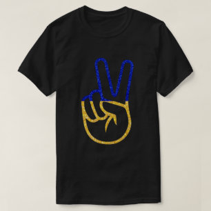Camiseta de Purpurina de bandera ucraniana de la p