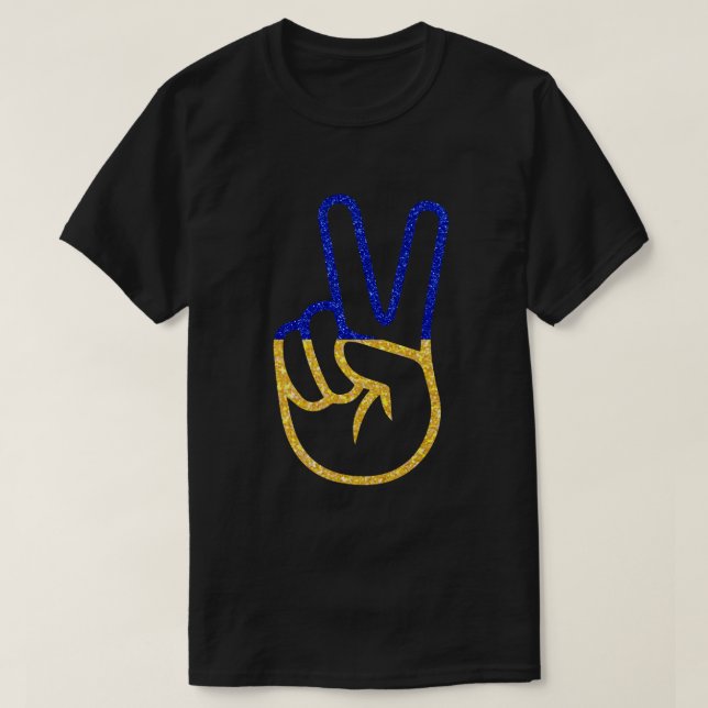 Camiseta de Purpurina de bandera ucraniana de la p (Diseño del anverso)