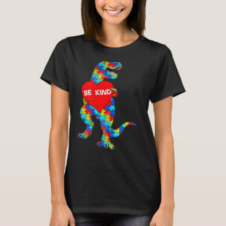 Camiseta de puzzle del dinosaurio de conciencia de