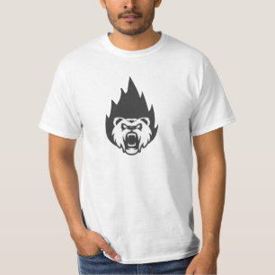 camiseta de quema de bebe de oso ardiente