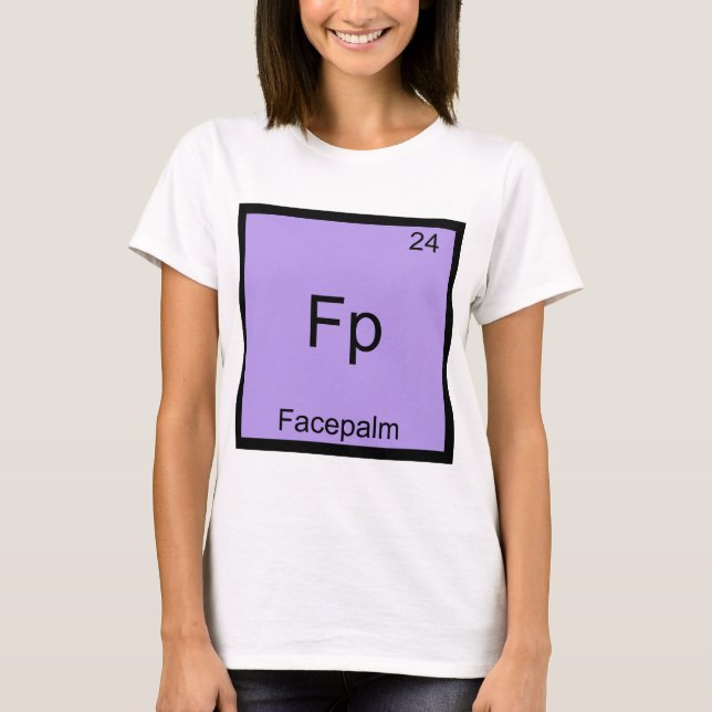 Camiseta de química de elemento divertido Fp - Fac (Anverso)