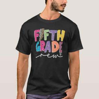 Camiseta de quinto grado con leopardo colorido y r