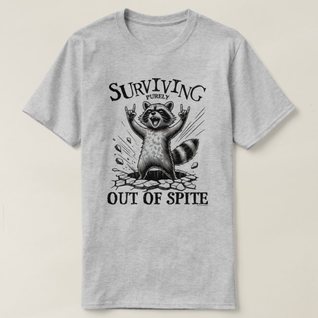 Camiseta de Raccoon masculino sarcástica (Diseño del anverso)
