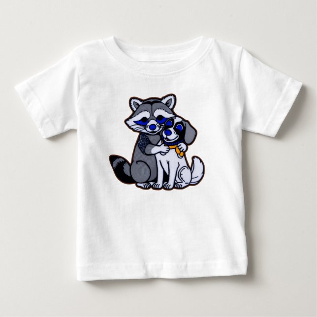 Camiseta de Raccoon y Camiseta de amigos de perro (Anverso)