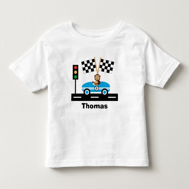 Camiseta de Racecar con mono (Anverso)