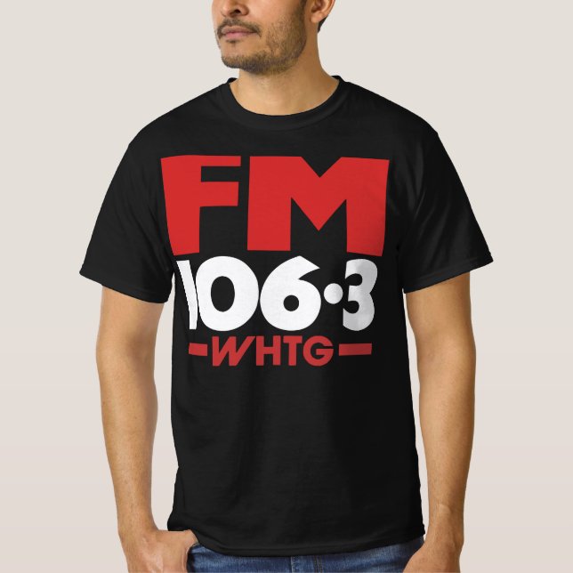 Camiseta de radio FM WHTG 106.3 _ Hoodie (Anverso)