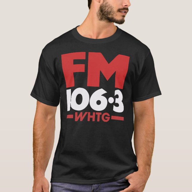 Camiseta de radio FM WHTG 106.3 _ Hoodie (Anverso)