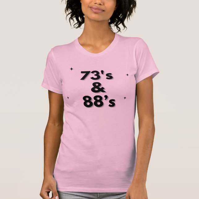 Camiseta de radio Ham de 73 y 88 (Anverso)