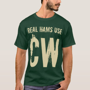 Camiseta de radio para hombre del jamón del CW del