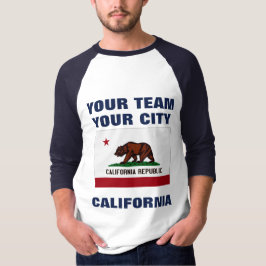 Camiseta de Raglan, bandera del estado de Californ