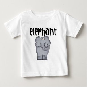 Camiseta de Raglan, bebé elefante gris