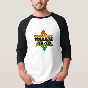 Camiseta de Raglan de 3/4 de manga con Salmo 46-10