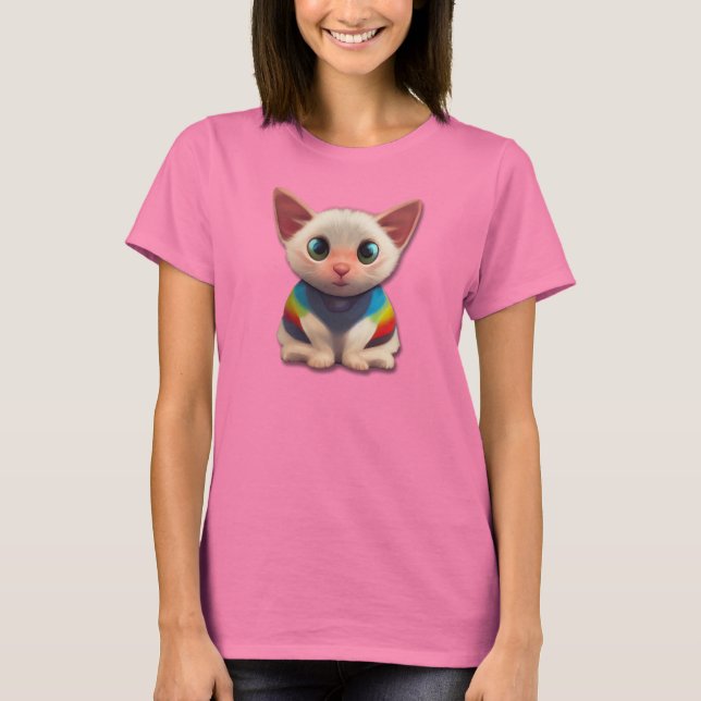 Camiseta de Rainbow Kitty (Anverso)