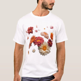 Camiseta de ramos flotantes de flores silvestres e