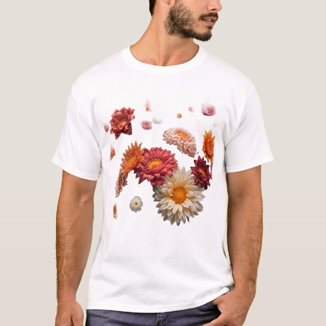 Camiseta de ramos flotantes de flores silvestres e (Anverso)