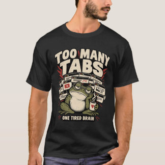 Camiseta de rana divertida con demasiadas pestañas