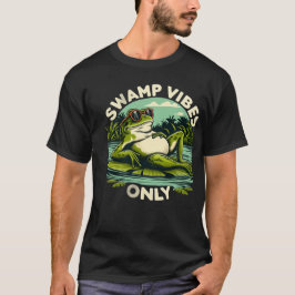 Camiseta de Rana Relajada Vibraciones de Pantano
