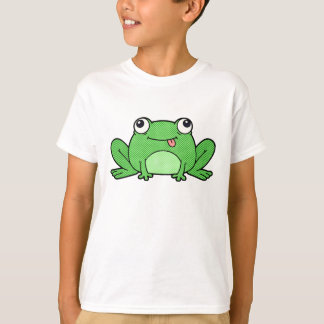 Camiseta de rana verde de dibujos animados linda p