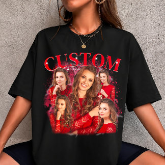Camiseta de Rap Bootleg de los 90s con Foto Person