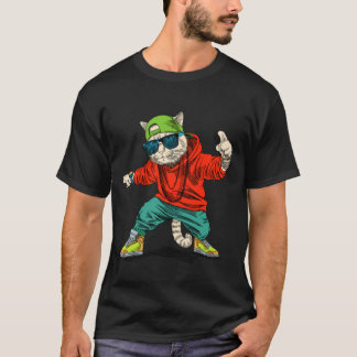 Camiseta de rap cool Cat vibraciones de ropa urban