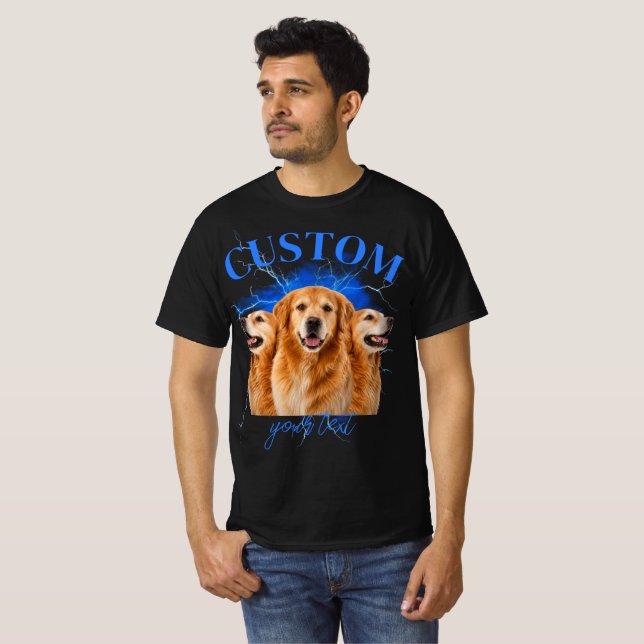 Camiseta de rap personalizada con foto de los 70 (Anverso completo)