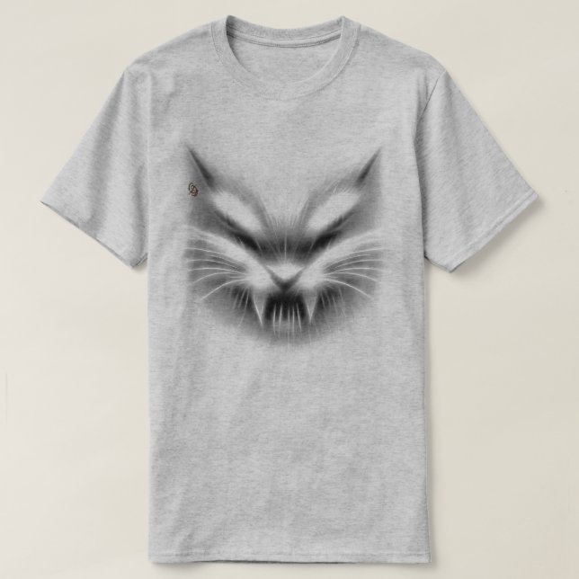 Camiseta de raqueta de gato (Diseño del anverso)