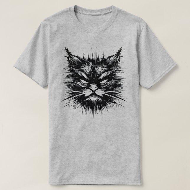 Camiseta de raqueta de gato (Diseño del anverso)