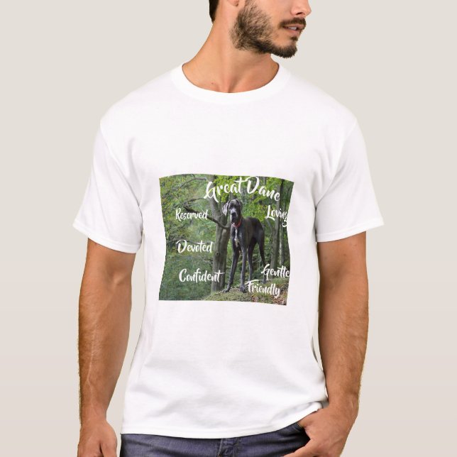 Camiseta de rasgos de perro Gran Danés (Anverso)